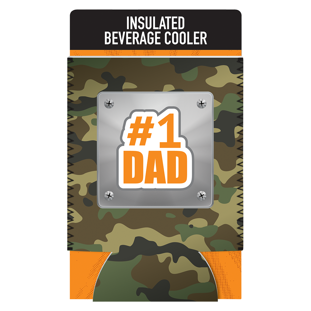 #1 Dad Camo Can Cooler - 258