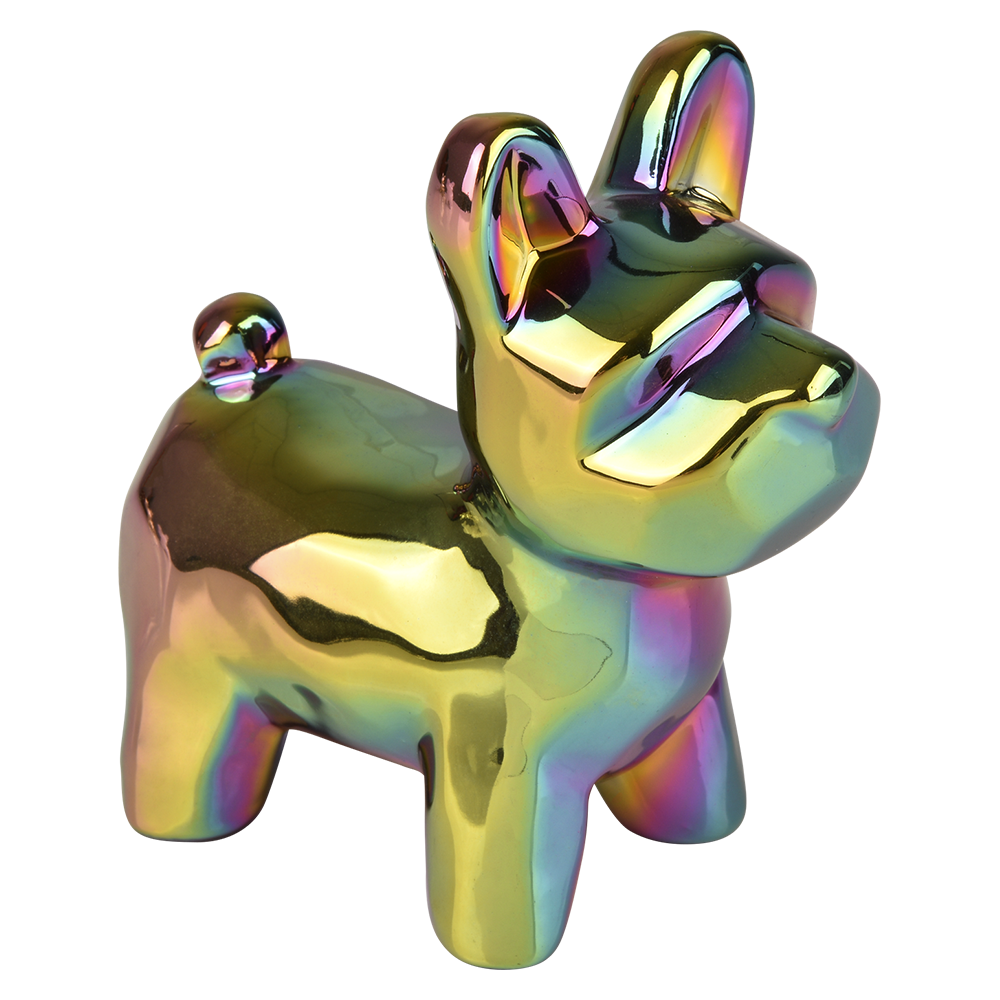 Ceramic Iridescent Dog - 418