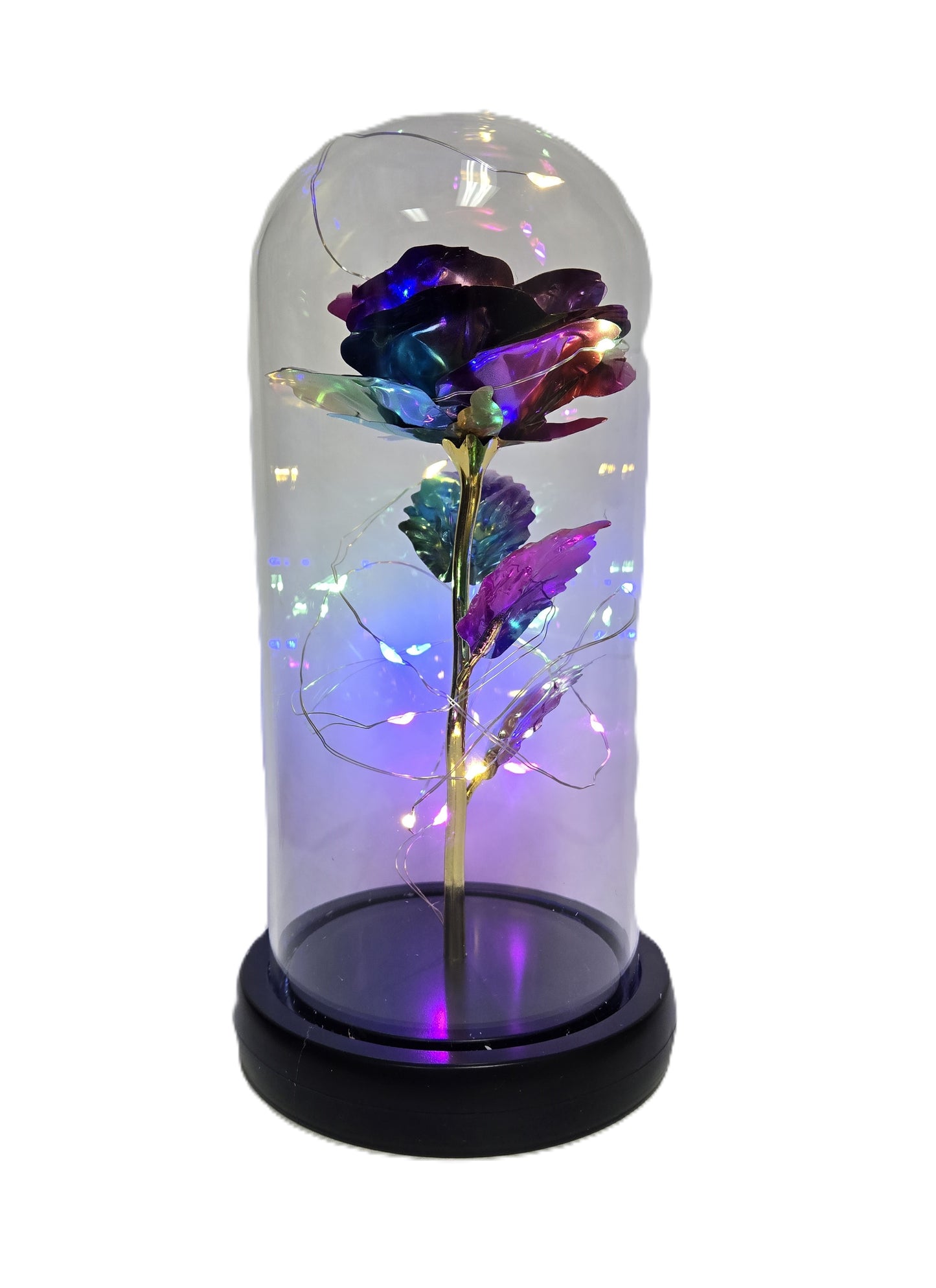 Metallic Flower in Dome with Lights - 407