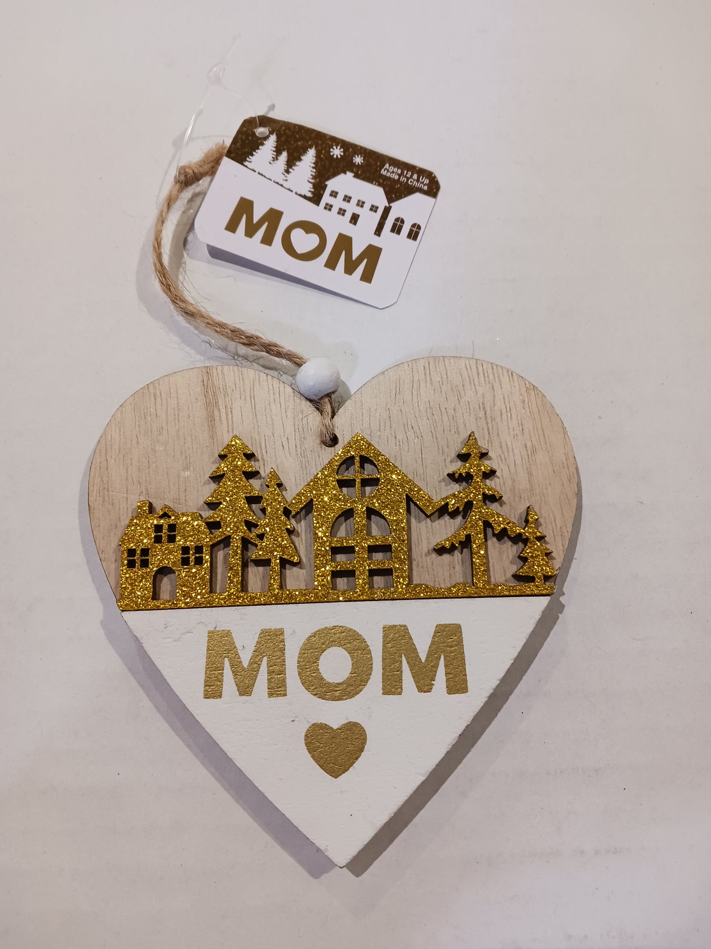 Mom Heart Wood Ornament-043