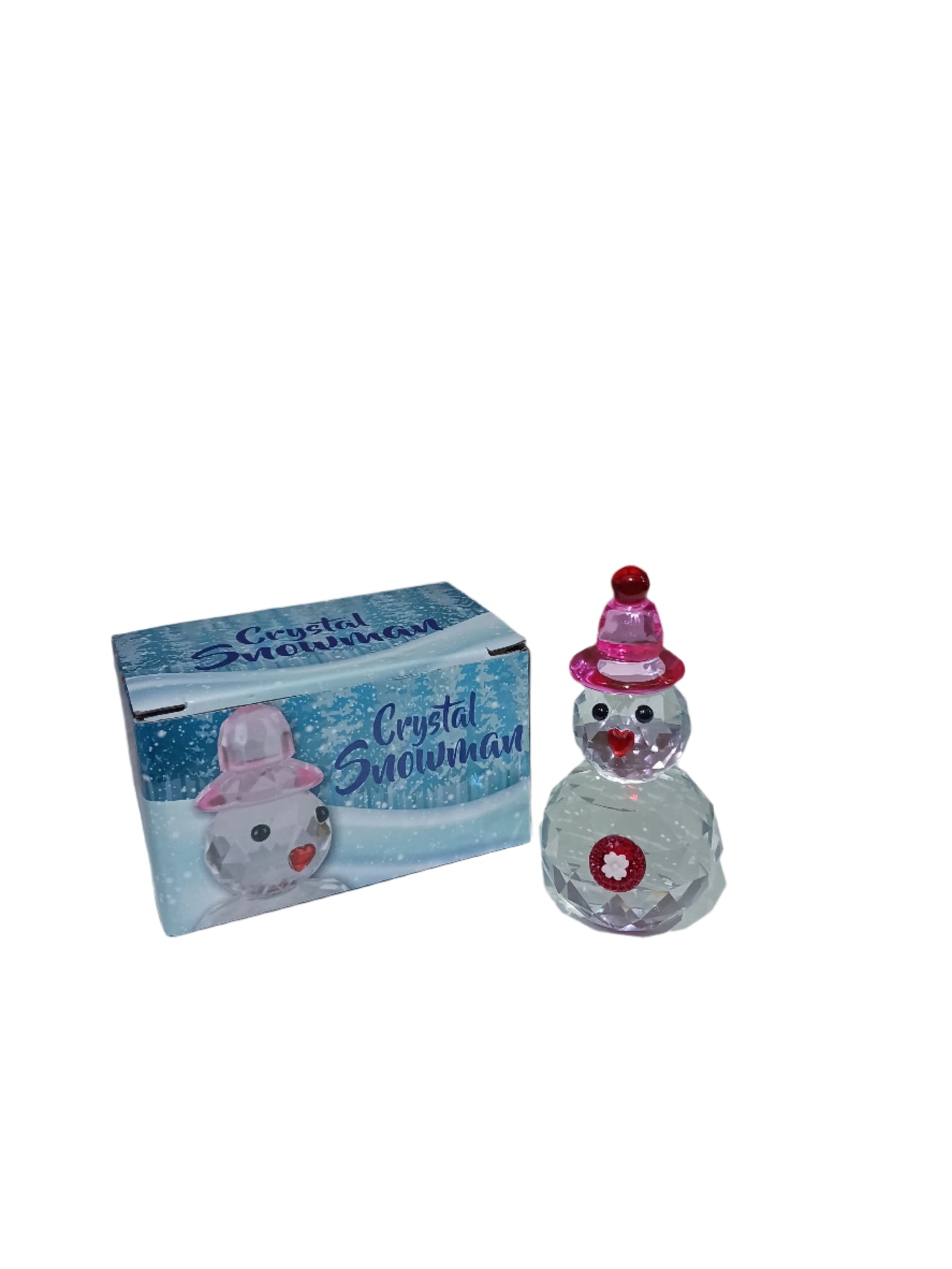 Crystal Snowman Figurine