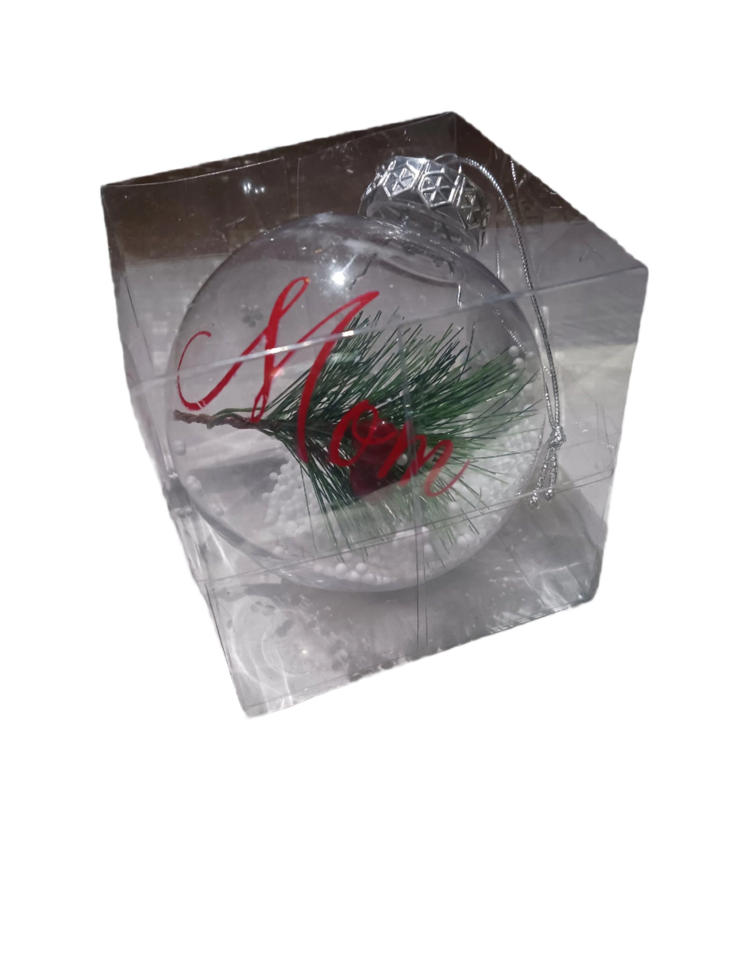 Mom Tree Snow Ornament