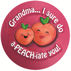 Grandma Peach Round Magnet - 290
