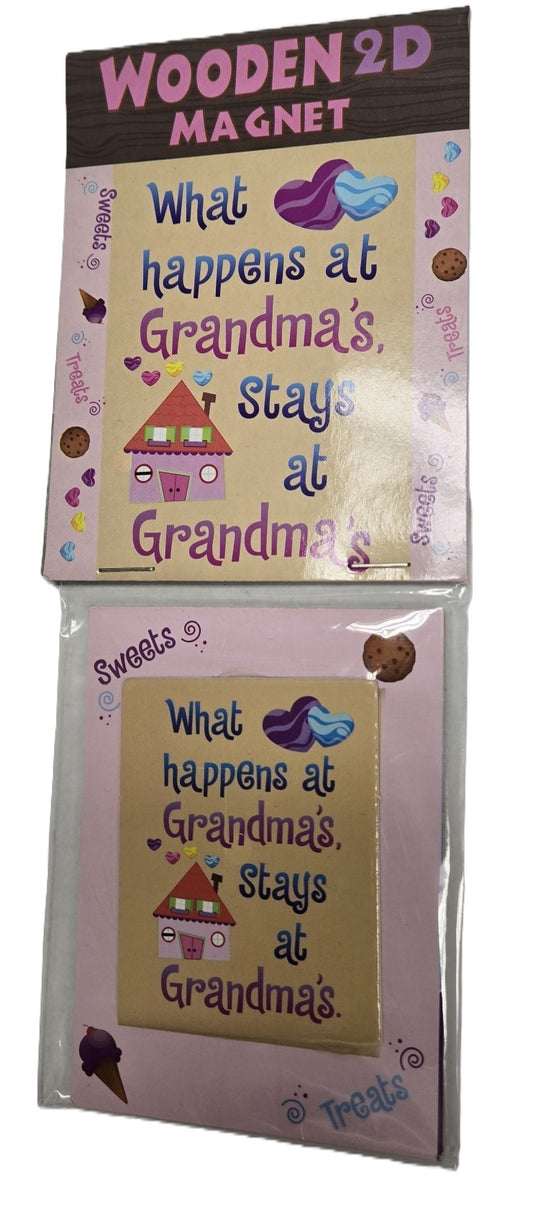 What Happens at Grandma's Wood Magnet - 268