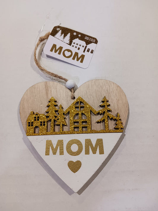 Mom Heart Wood Ornament-043