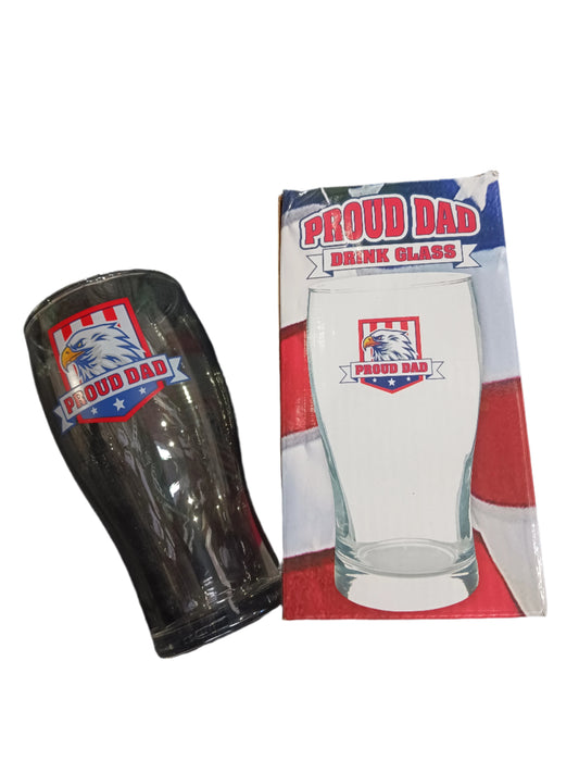 Proud Dad Glass Cup