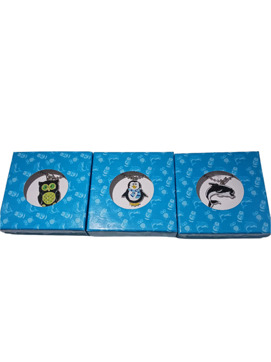 Owl, Penguin, Dolphin Necklaces