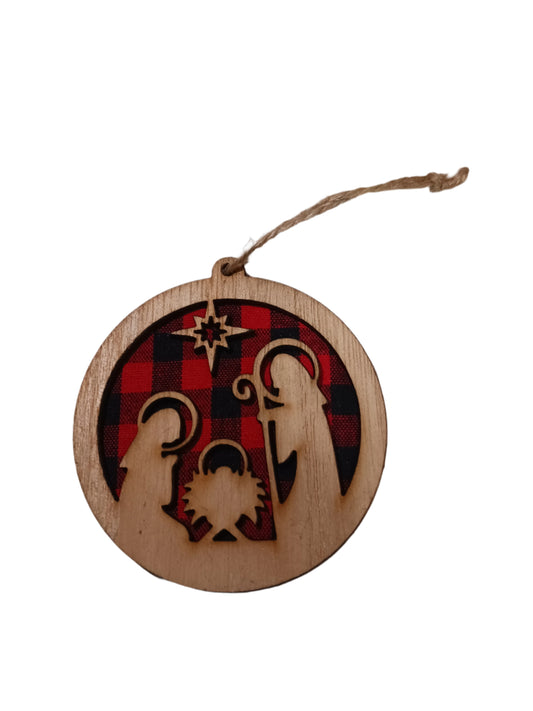 Nativity Wood Ornament