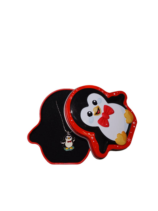 Penguin Necklace in Penguin Tin