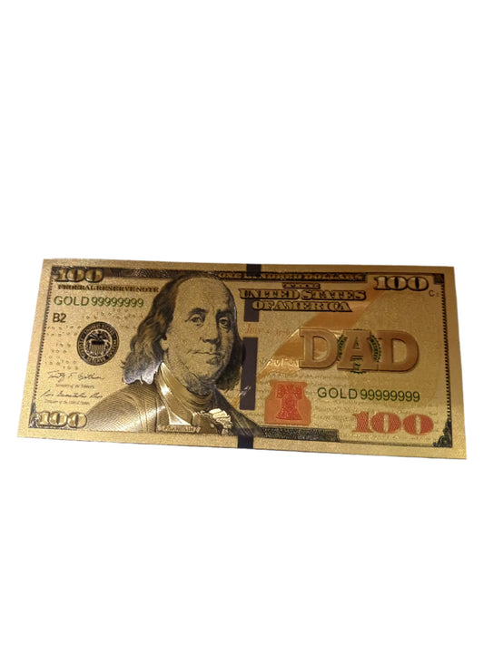 Dad Gold $100 Magnet