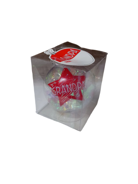 Grandpa Red Ornament with Star