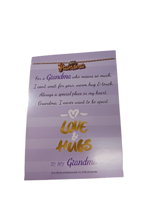 Grandma Necklace on Purple Card